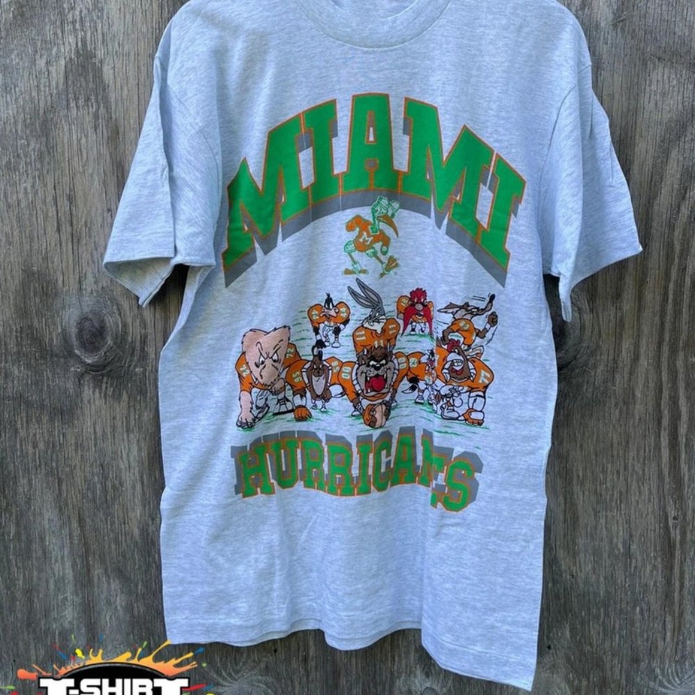 Vintage NCAA Miami Hurricanes Looney Tunes T-Shirt, Miami Hurricanes Shirt, Univ
